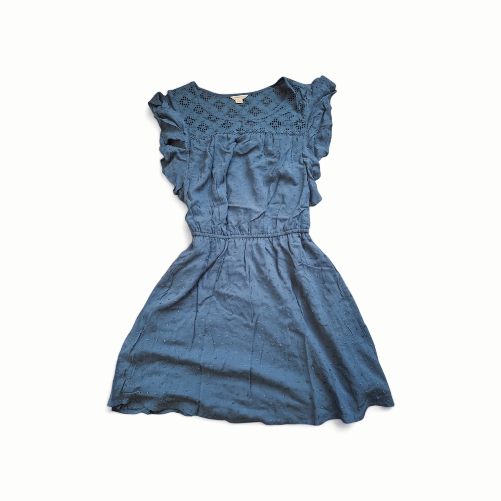 AERO Blue Ruffled Dress Size M